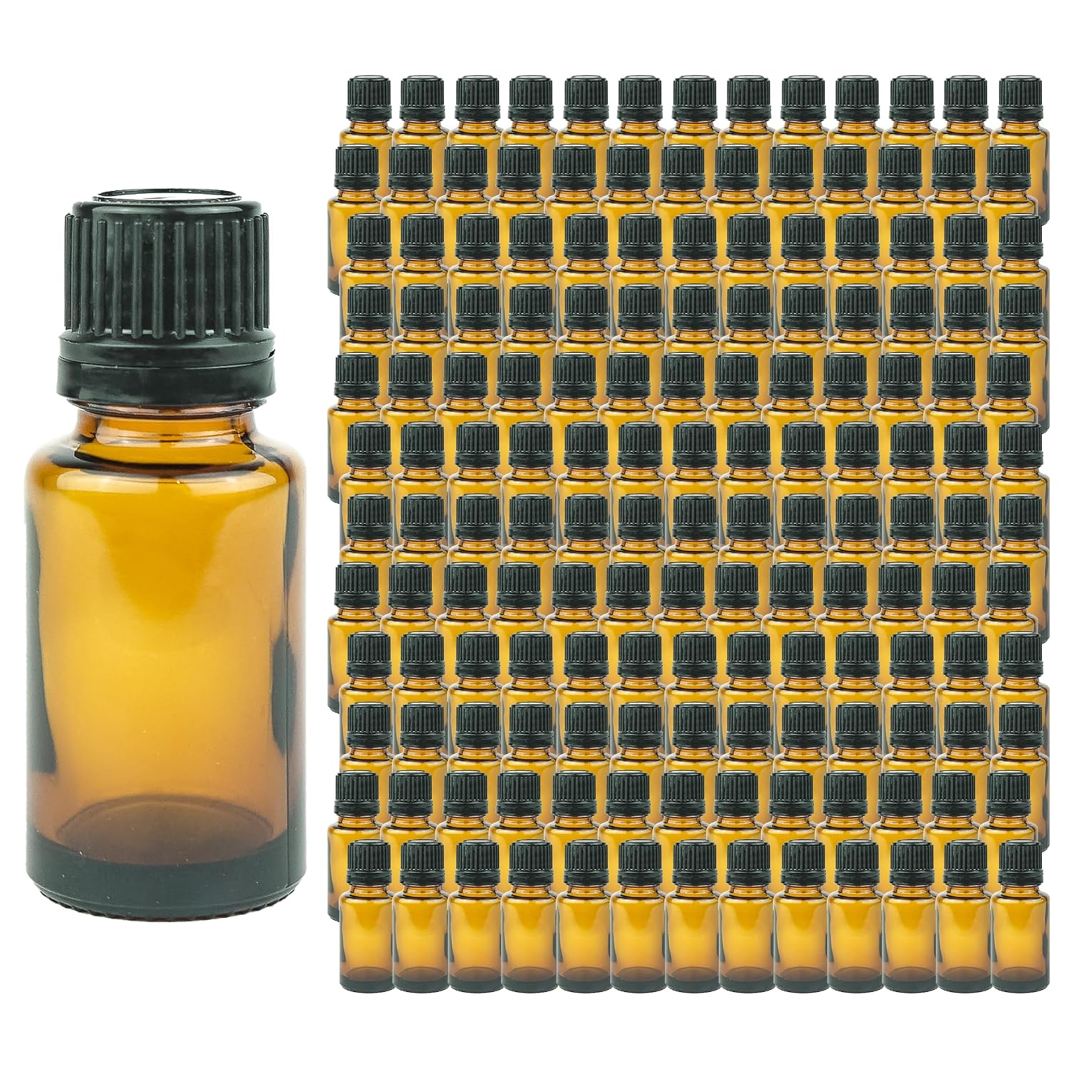 Nature Packaged Glass Amber Bottle 15ml (156 Pack) - Essential Oil Bottle -Refillable Bottle - DIY Supplies Tool & Accesso... - Review, Price and Buying Guide