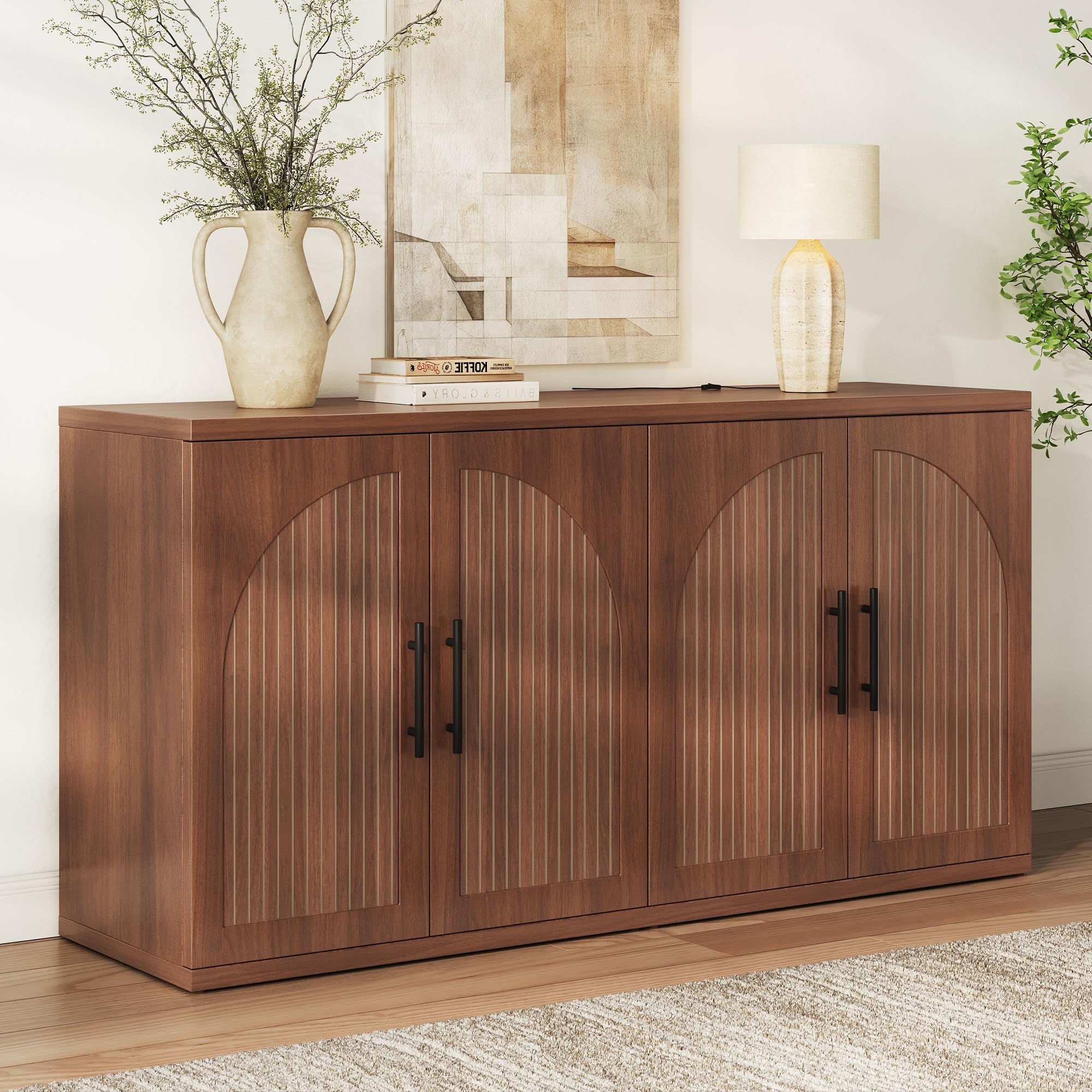 Photo 1 of MapleGrace 63" Fluted Buffet Cabinet