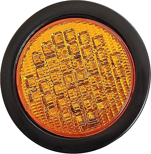 Miniatura 5 de 2 luces redondas de 4 pulgadas, color blanco, superbrillantes, 40 diodos LED, luces traseras de respaldo inverso, ojales de goma y coletas de cable