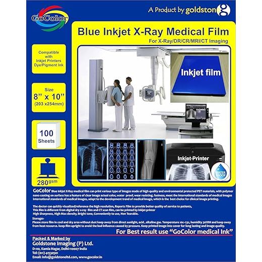 GoColor Inkjet Medical Blue Film 203mm