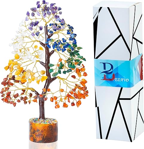 BEZAVO Árbol de los siete chakras, piedras preciosas, Feng Shui, árbol de chakras, cristal curativo, árbol del dinero, energía positiva, árbol de la disponible en Yaxa Venezuela