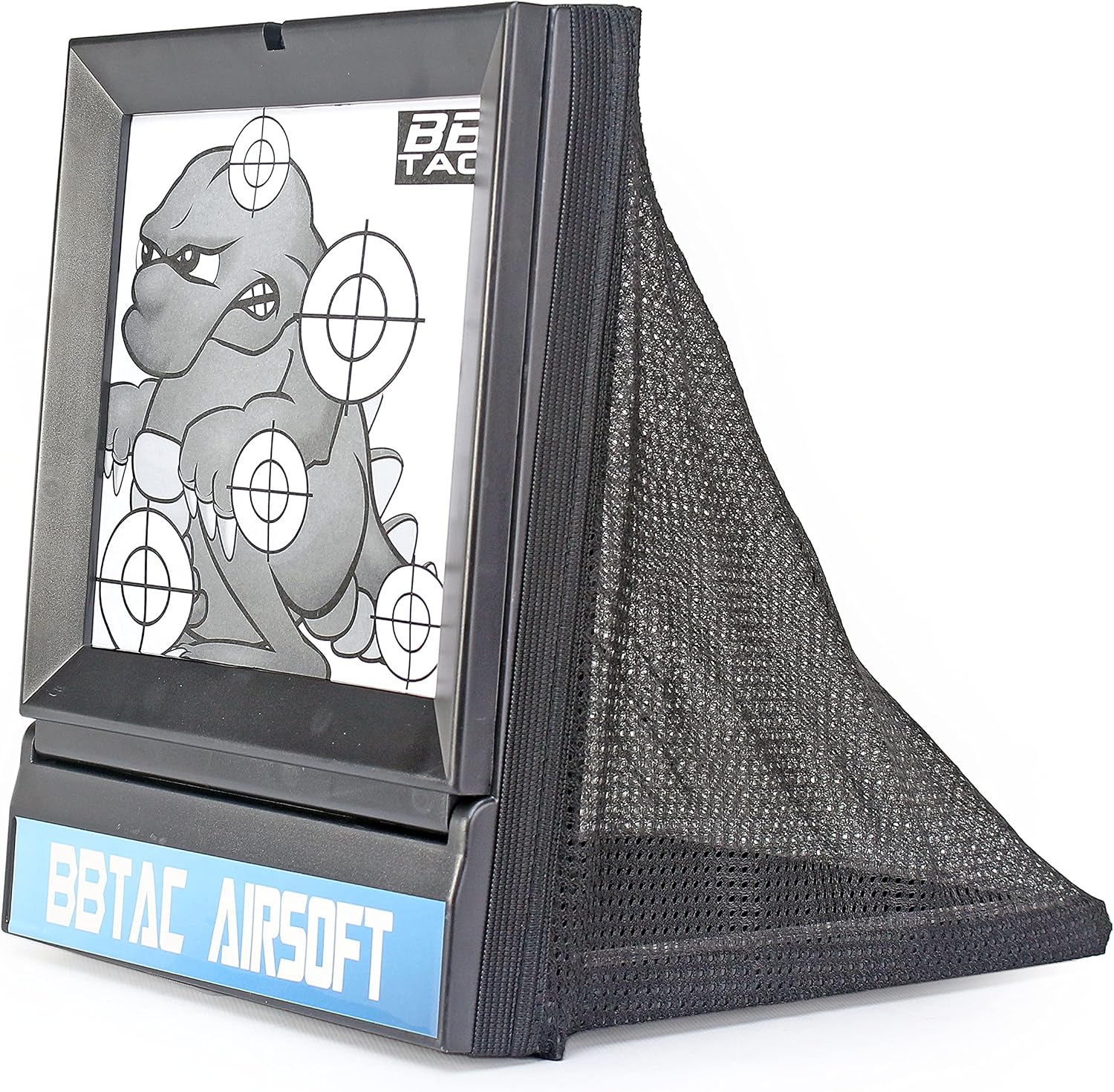 BBTac Airsoft Target with Trap Net Catcher, Stand and Paper Target, for Airsoft Gun Training Shooting BB Pellets Indoor Outdoor