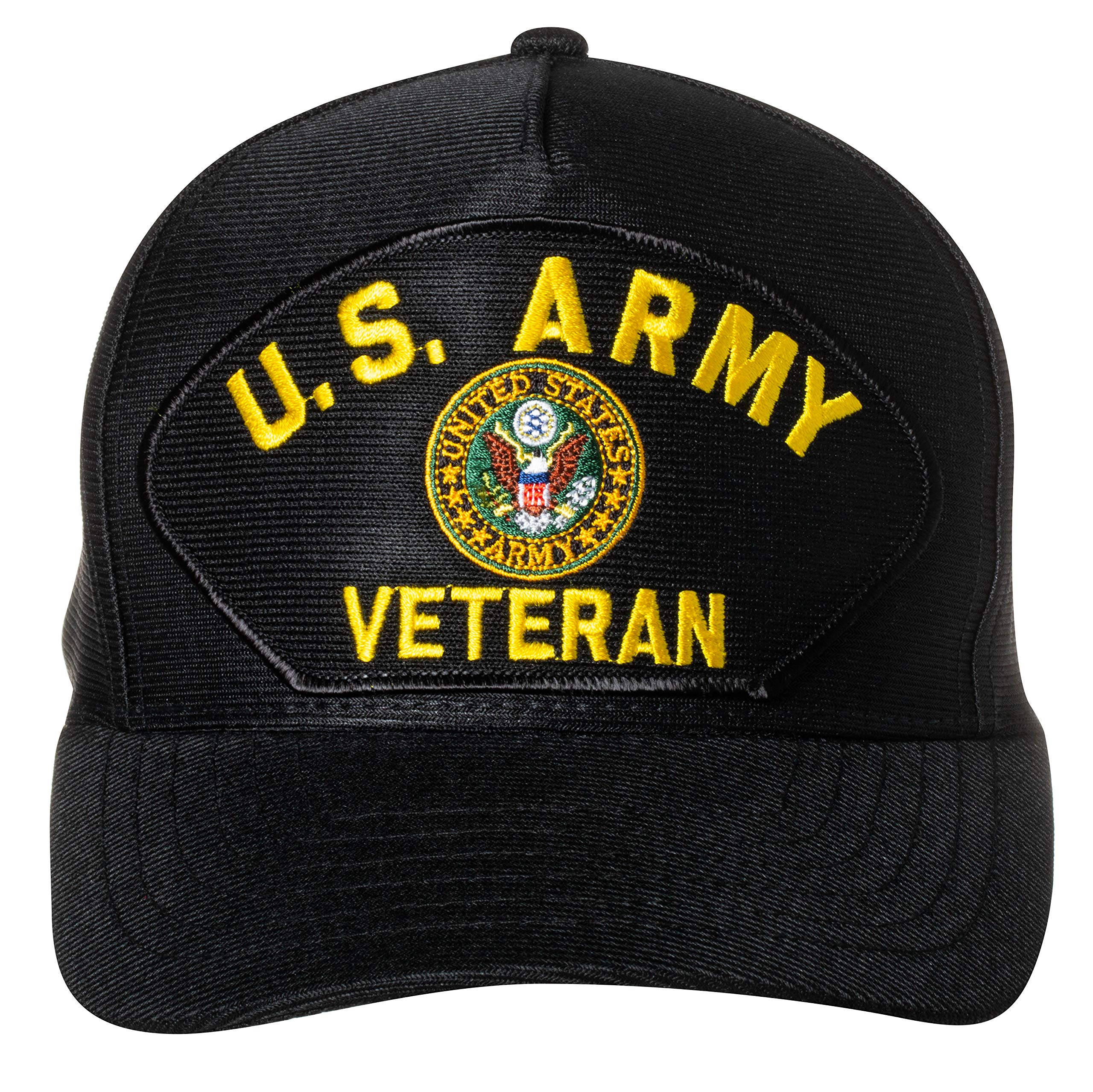 Artisan Owl United States Army Veteran Emblem Patch Hat – Adjustable Baseball Cap (Black)