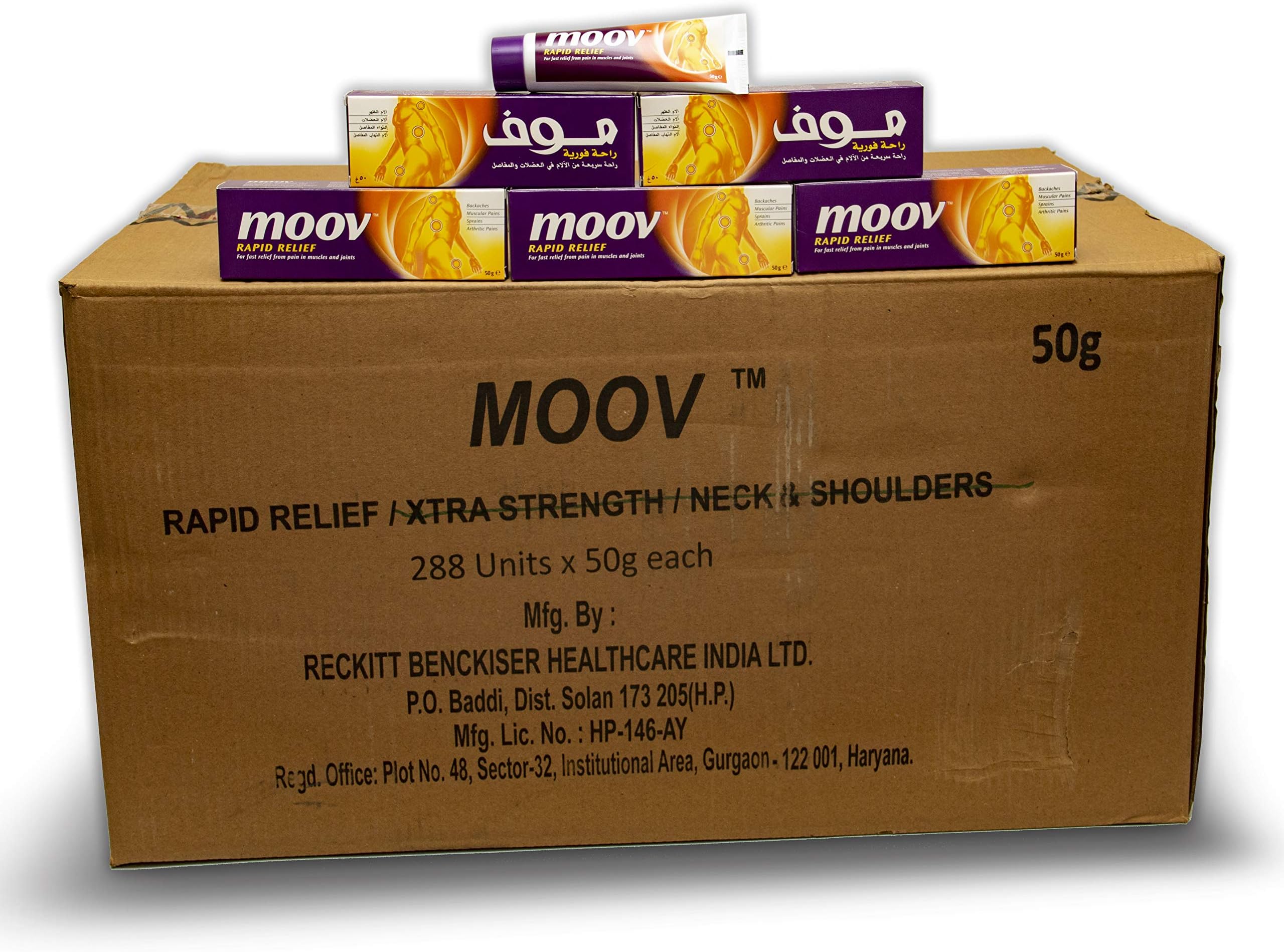Moov Pain Relief Cream 50 Gm Carton- 288 Pieces