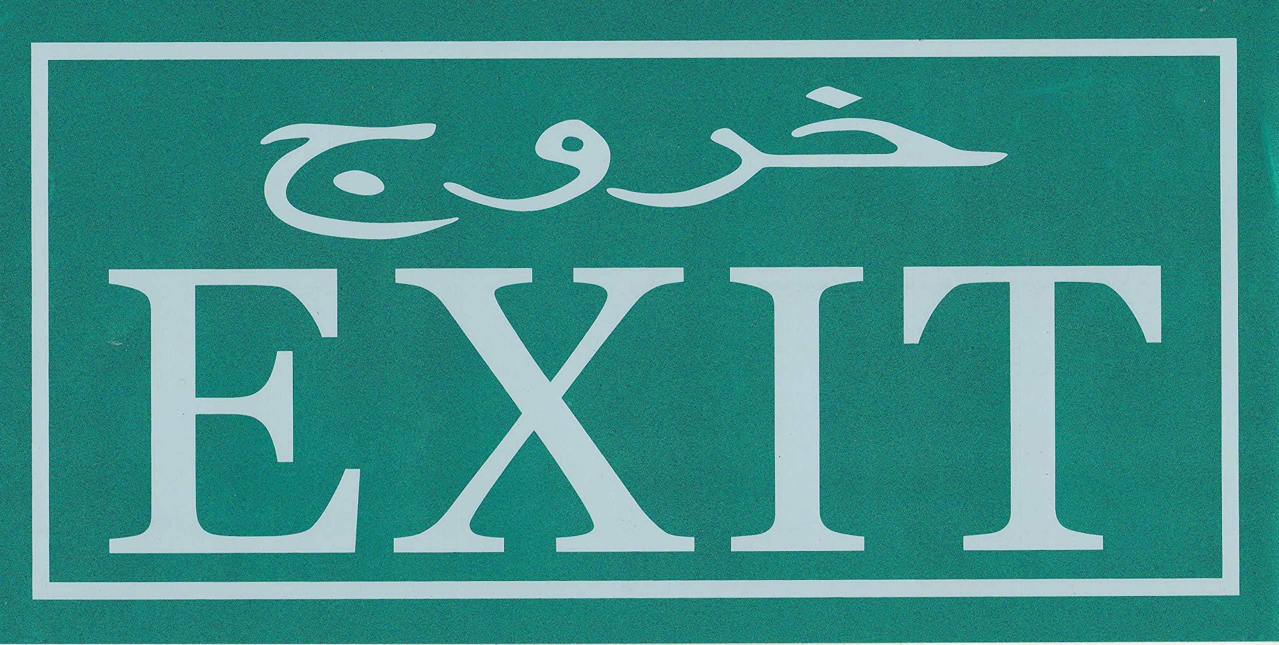 ZL Exit Sign Sticker (15X30cm)