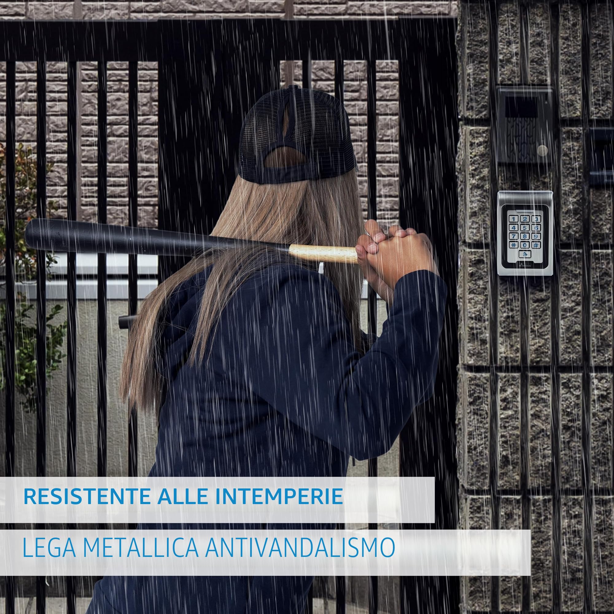Controllo accesso autonomo NIVIAN Accesso tramite scheda EM, Pin e App Uscita relè, pulsante e campanello Wiegand 26 e WiFi | Controllo dei tempi App Tuya Smart per la gestione e le aperture