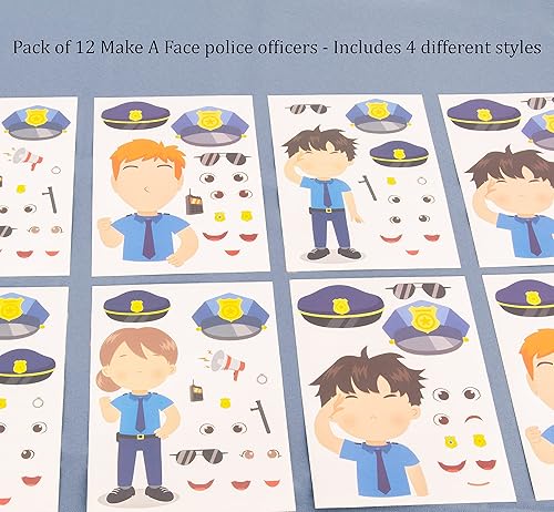 Miniatura 4 de Tigerdoe Decoraciones de fiesta de cumpleaños de policía  Juego de recuerdos de fiesta de policía para 12 niños  Oficial de policía para niños  Bloc