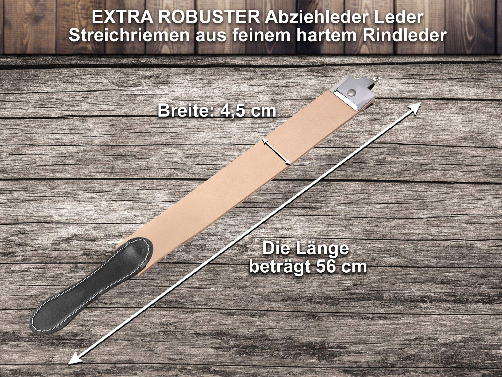 Rasiermesser Set EXTRA ROBUSTER Abziehleder Rasiermesser Goldätzung 5.8 Zoll + Paste aus Solingen