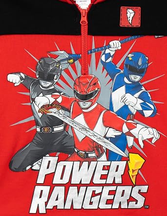 Power Rangers Boys' Fleece Quarter-Zip Hoodie Toddler to Big Kid