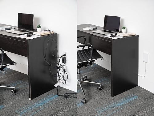 Miniatura 2 de Sleek Socket Protector de sobretensiones de 6 salidas para tomas invertidas, corrector de salida ultrafino con kit de corrector de cable, cable de 6