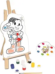 Nig Brinquedos Kit de Pintura Infantil com Cavalete Turma da Mônica