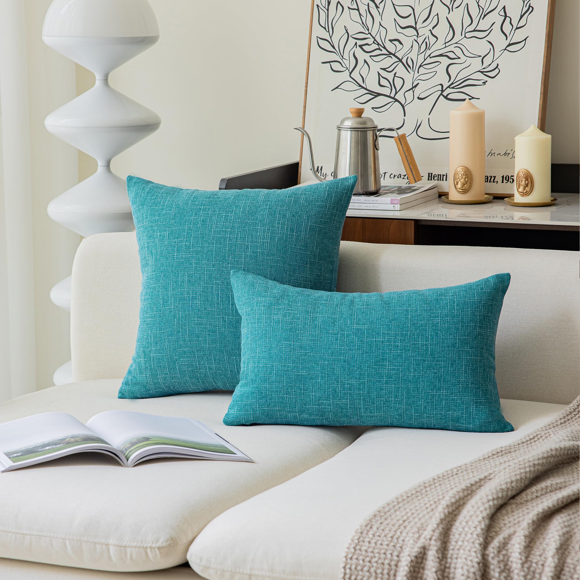 Amazon.com: Pack of 2, Kevin Textile Decorative 2 Tone Linen