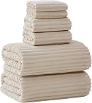 6-Piece Bath Towel Set(30"x60"), 2 Large Bath Towel Sheets, 2 Hand Towels and 2 Washcloths - Highly Absorbent Quick Dry Microfiber,Ultra Soft Towel Set for Bathroom (Burnt Orange)
