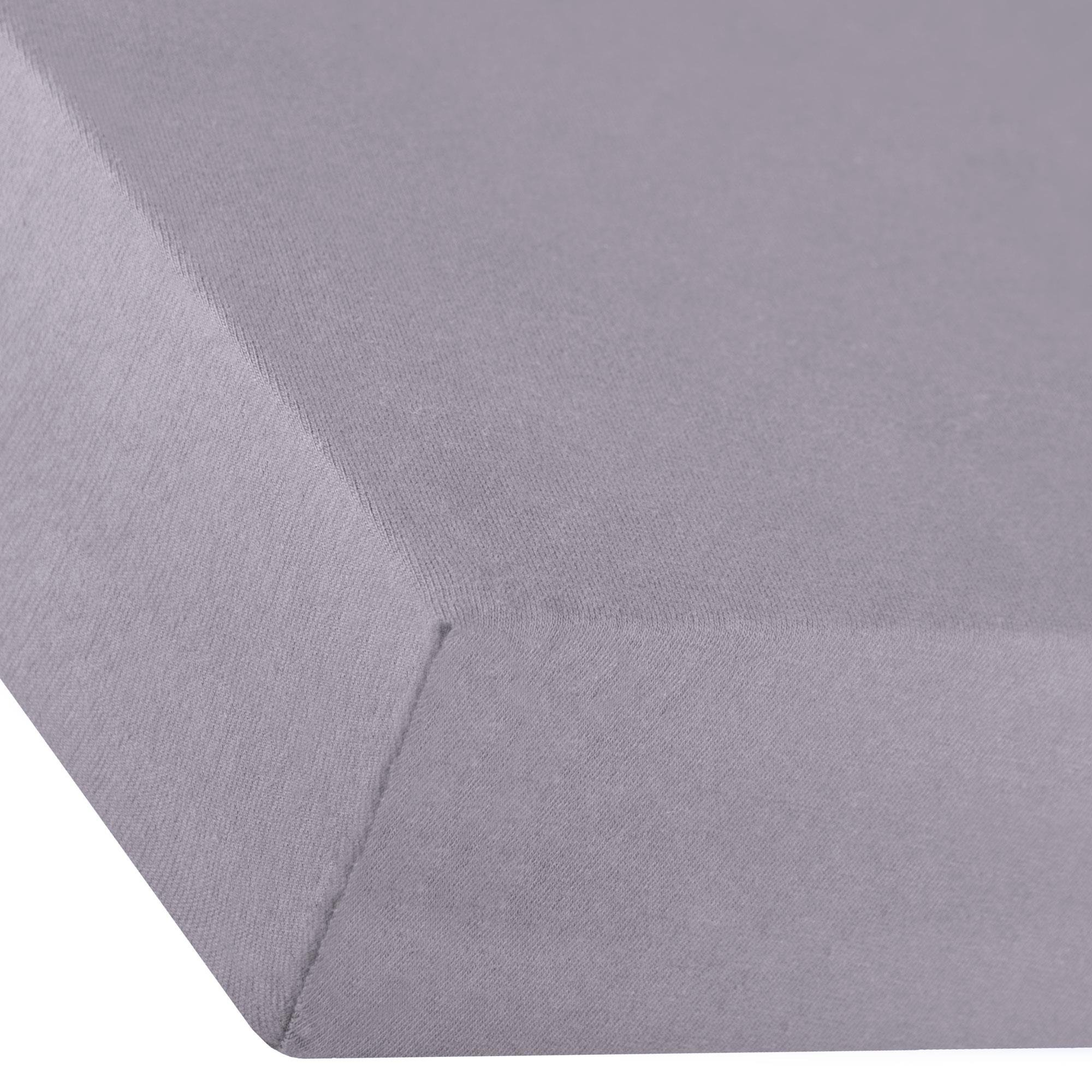 aqua-textil Premium Spannbettlaken 180x200-200x220 cm dunkel grau Baumwolle Bettlaken Betttuch Elastan Spannbetttuch
