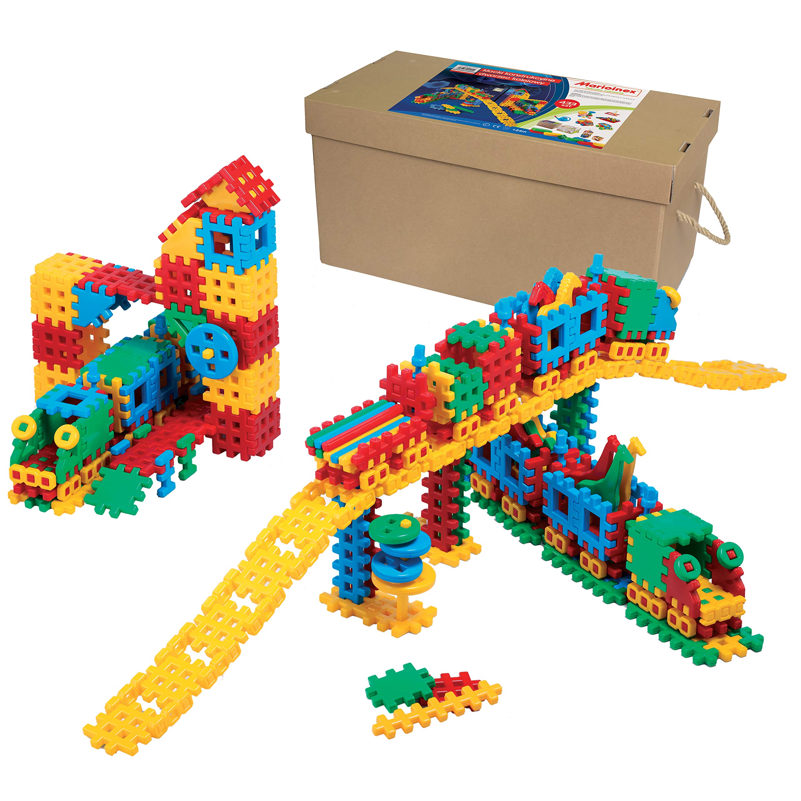 ECR4Kids Marioinex 900949 Railway Station, 433 Pieces Packed in A Carton, Multi-Colour