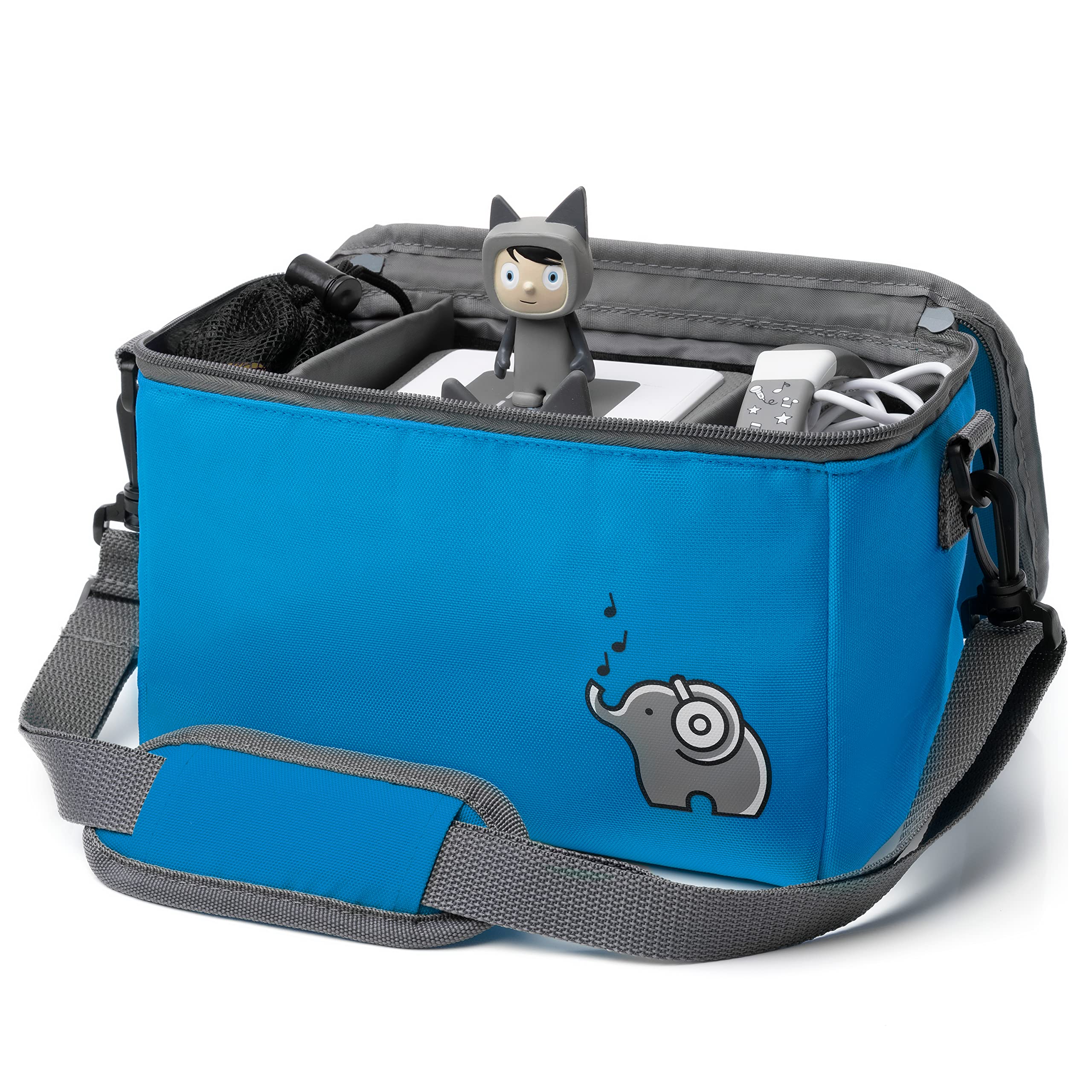 Fantifant Music Box Bag for Toniebox - Flexible Transport Bag for Toniebox, Starter Set, Figures and Accessories - Made of Recycled PET - Shark Blue