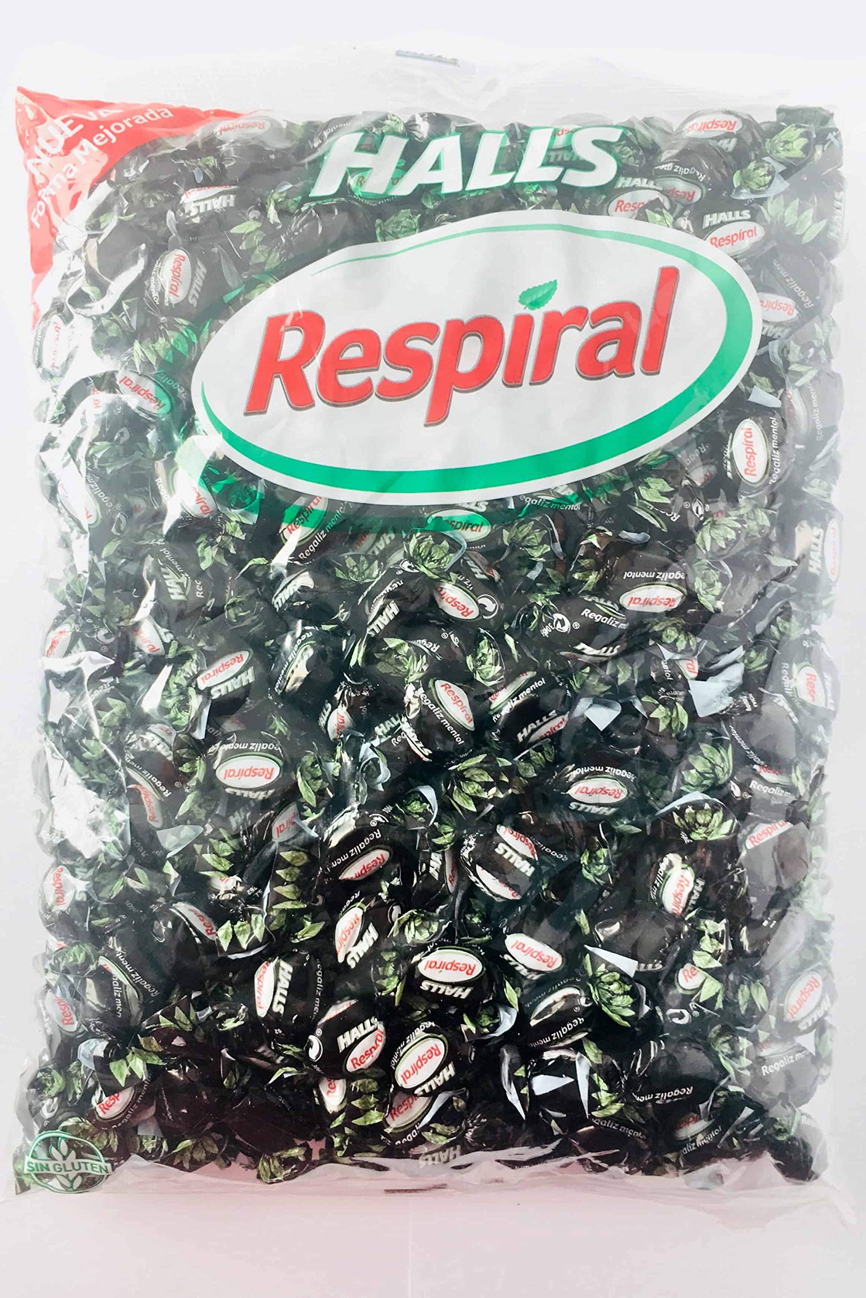 Respiral Caramelos Pack PERSONALIZABLE (Limón y Mentol, Eucalipto Mentolado, Miel y Mentol, Regaliz Menta y Ecucaliptus Mentol Sin Azúcar) [Bolsas de 1 kg por sabor] Regalo Halls 32 g sabor a elegir.