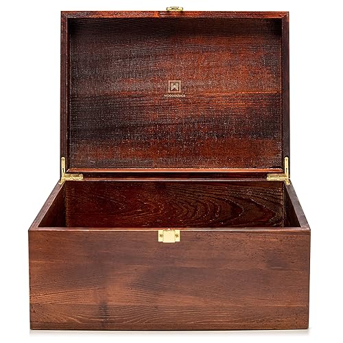 Wooden Gift Boxes - Large Memory Box For Keepsakes, Decorative