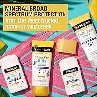 Vista 8 de Neutrogena Loción de protección solar Sheer Zinc Oxide Dry-Touch con SPF 50 de amplio espectro, resistente al agua, hipoalergénico y no graso