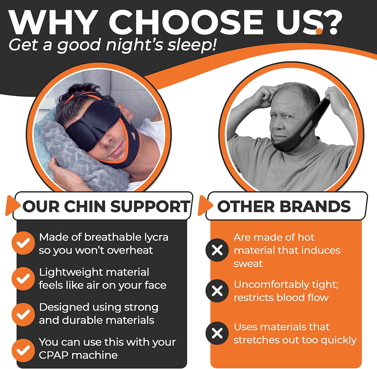 Anti Snoring Chin Strap for CPAP Users and Mouth Breathers – Ultra Soft Sisufy Snoring Solution, Anti Snoring Devices. Stop Snoring Sleep Aid, Jaw Strap : Health & Household