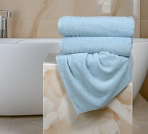Vista 70 de Tens Towels Paquete de 4 toallas de baño extragrandes de 30 x 60 pulgadas, 100% algodón, más grandes y ligeras, más rápidas de secar, súper suaves