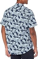 Vista 3 de Tienda Essentials - Camisa para hombre, manga corta, de ajuste regular, estampada