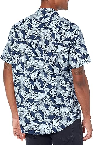 Miniatura 3 de Tienda Essentials - Camisa de manga corta para hombre, ajuste regular, estampada