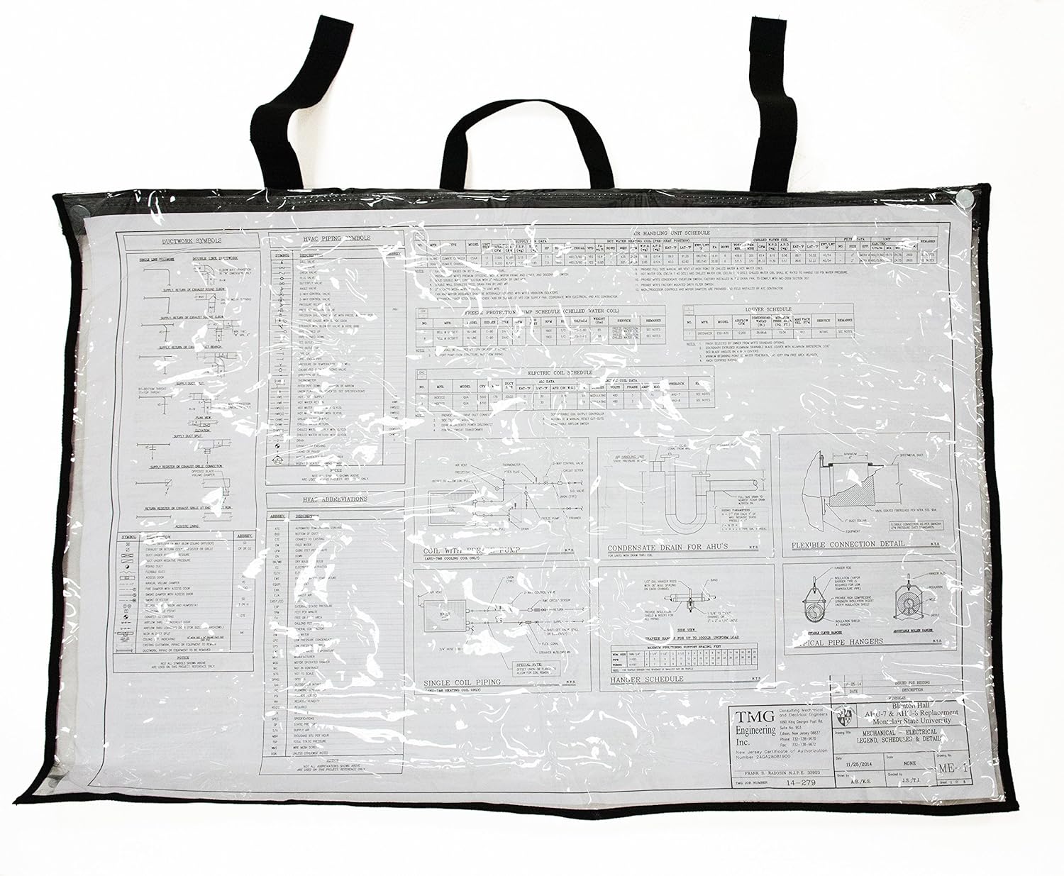 Adir Corp. PS2436 Foldable Waterproof Plans Shield - Blueprint Shield - Plans Carrier - Blueprint Carrier - Map Case - Map Shield - Document Case (24 x 36), Clear/Black : Tools & Home Improvement