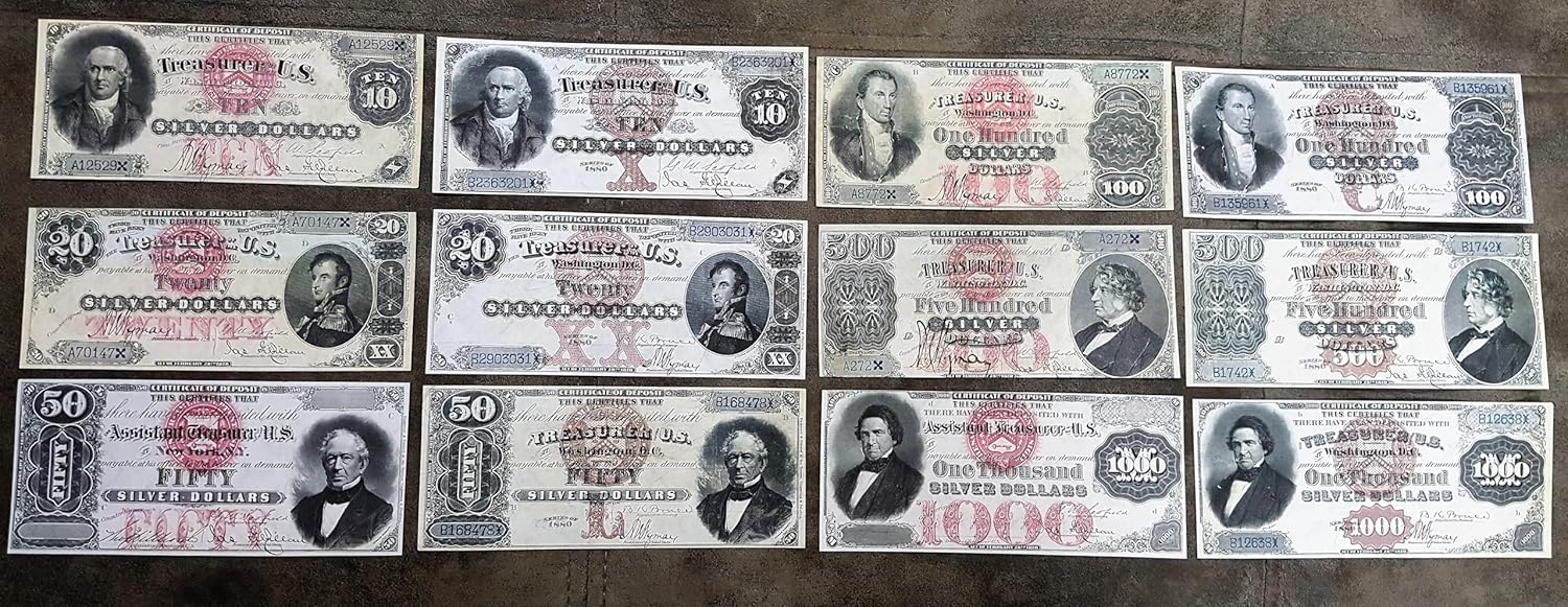 Reprint with W/M United States Silver Dollar 1878-1880 y. Red and Brown Stamp