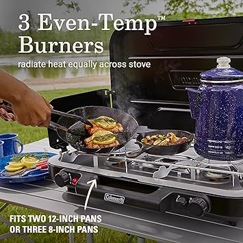 Coleman Classic 3-Burner Propane Camping Stove with InstaStart Ignition