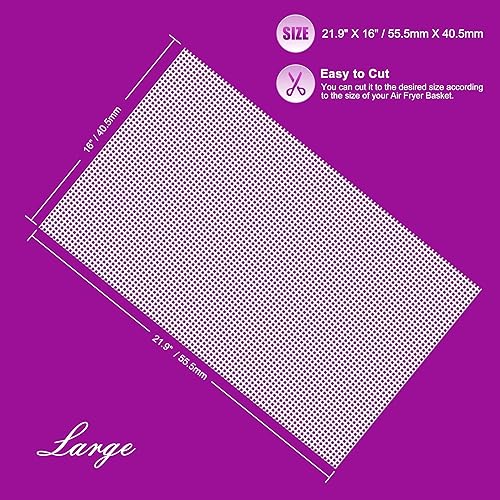 Miniatura 5 de GUCUJI Cesta de silicona para freidora de aire, antiadherente, fácil de limpiar, apta para lavavajillas (grande)