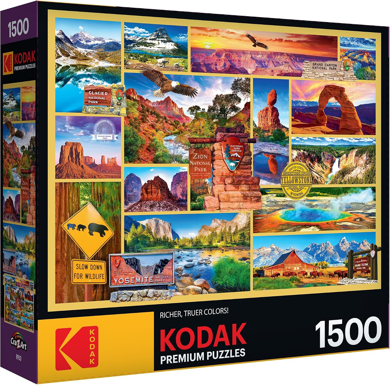 RoseArt - Kodak Premium - US National Parks - 1500 Piece Jigsaw Puzzle for Adults