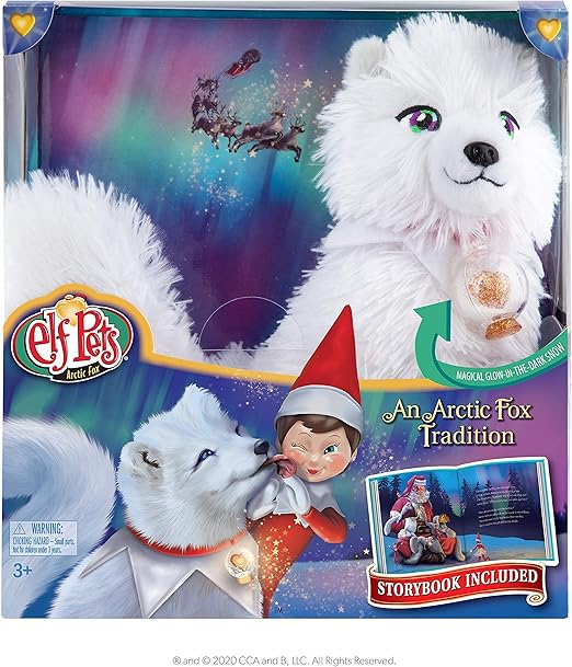 The Elf On The Shelf Elf Pets an Arctic Fox Tradition, White, Animals