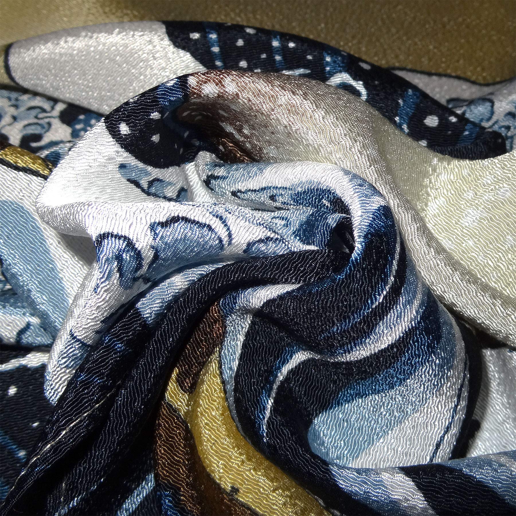 Japonmania - Furoshiki Tissu 68x68 - Grande Vague Hokusaï