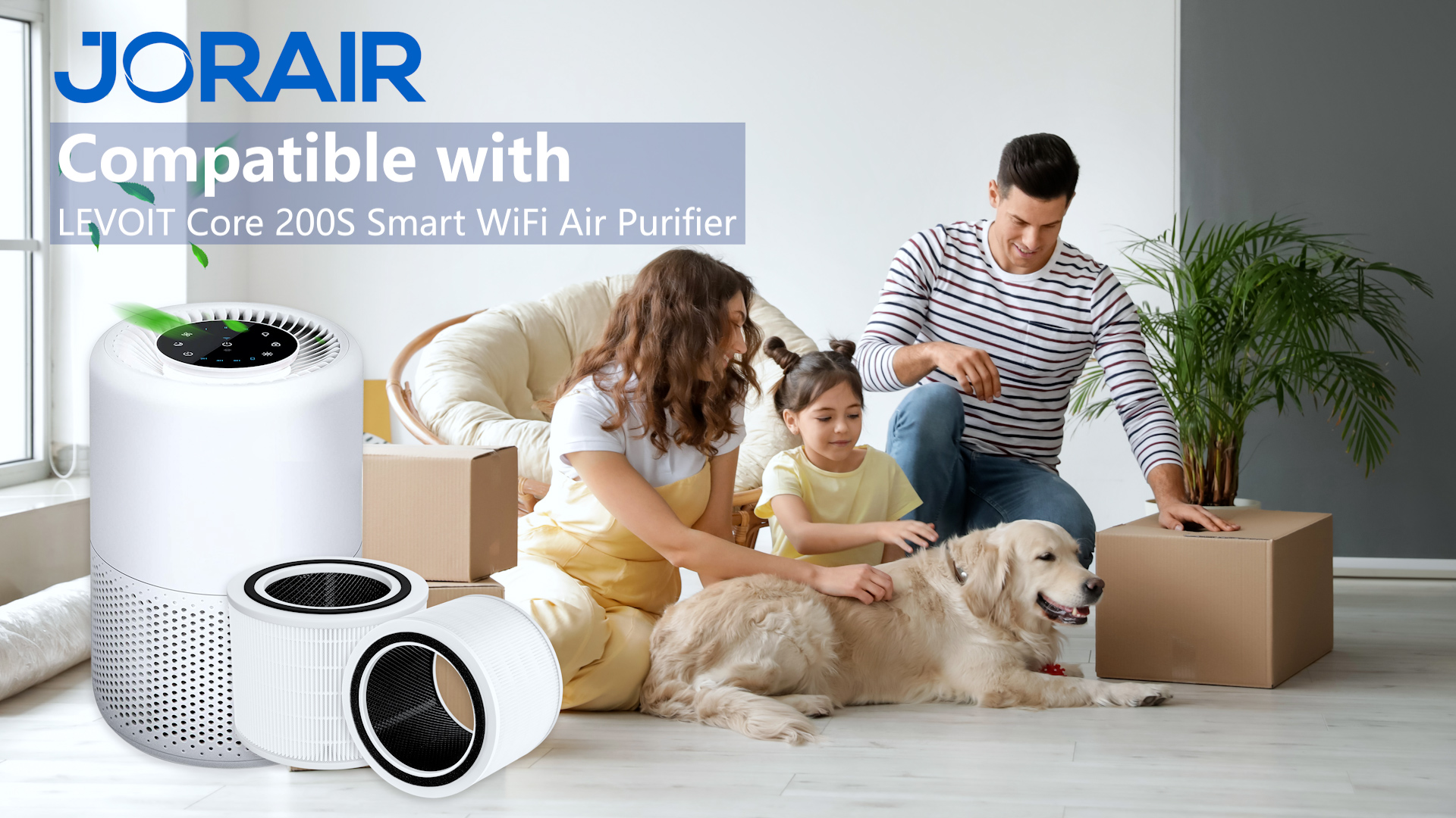 Image of Core 200S Replacement Filter 2 Pack, 3-in-1 Filters Compatible with LEVOIT Core 200S Smart WiFi Air Purifier,HEPA Core 200S-RF Filters