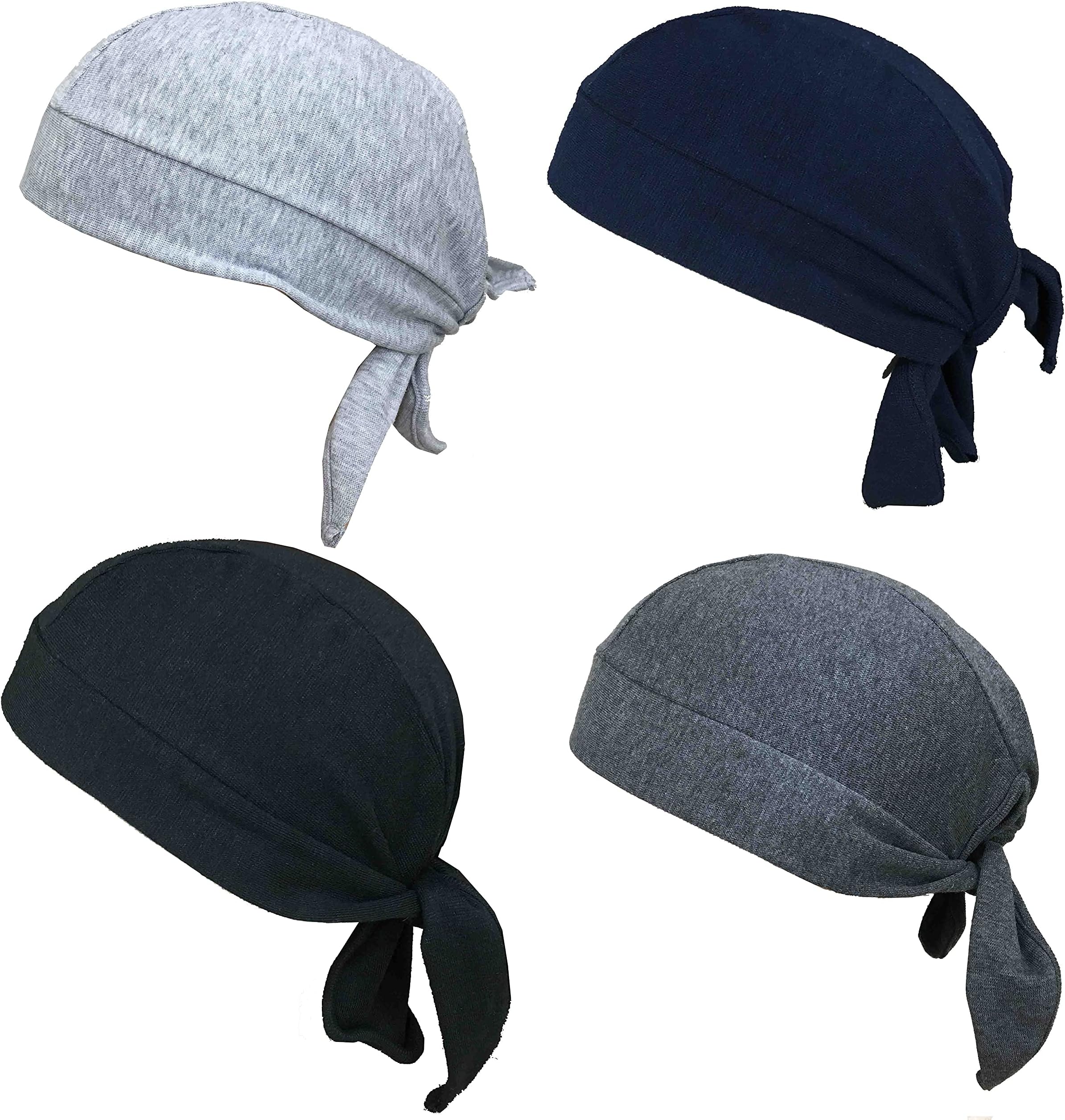 Unisex Cotton Patka Skull Cap Bandana/Fashionable Helmet Liner/Head Cap (Pack of 4)