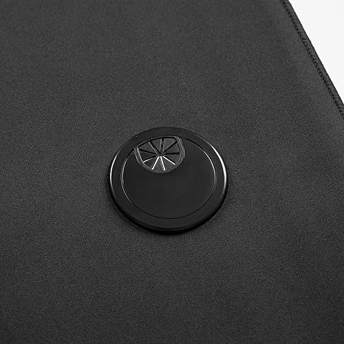 Miniatura 401 de Flash Furniture Juego de escritorio para juegos negro y silla de carreras blanco/negro con soporte para tazas, gancho para auriculares y soporte