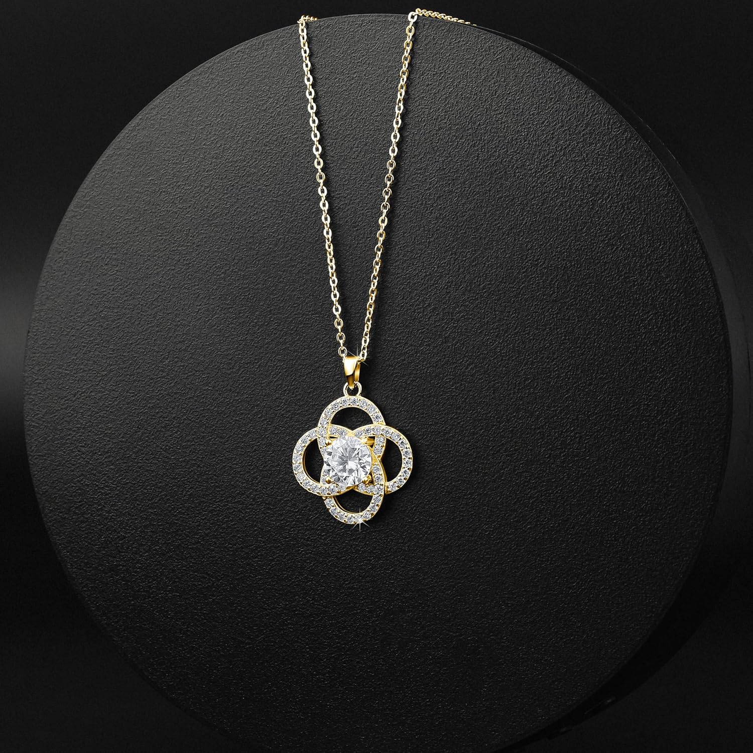 Moissanite Infinity Pendant Necklace for Women – Sterling Silver Base, Dainty Fine Jewelry Gift Box for Mom Wife Girlfriend – Birthday Anniversary - Image 8