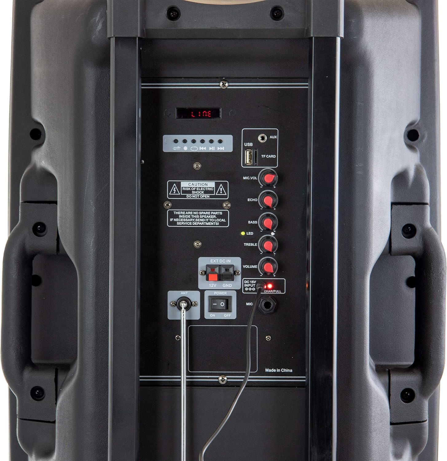 beFree Sound 15" Battery Powered Portable Bluetooth PA Speaker