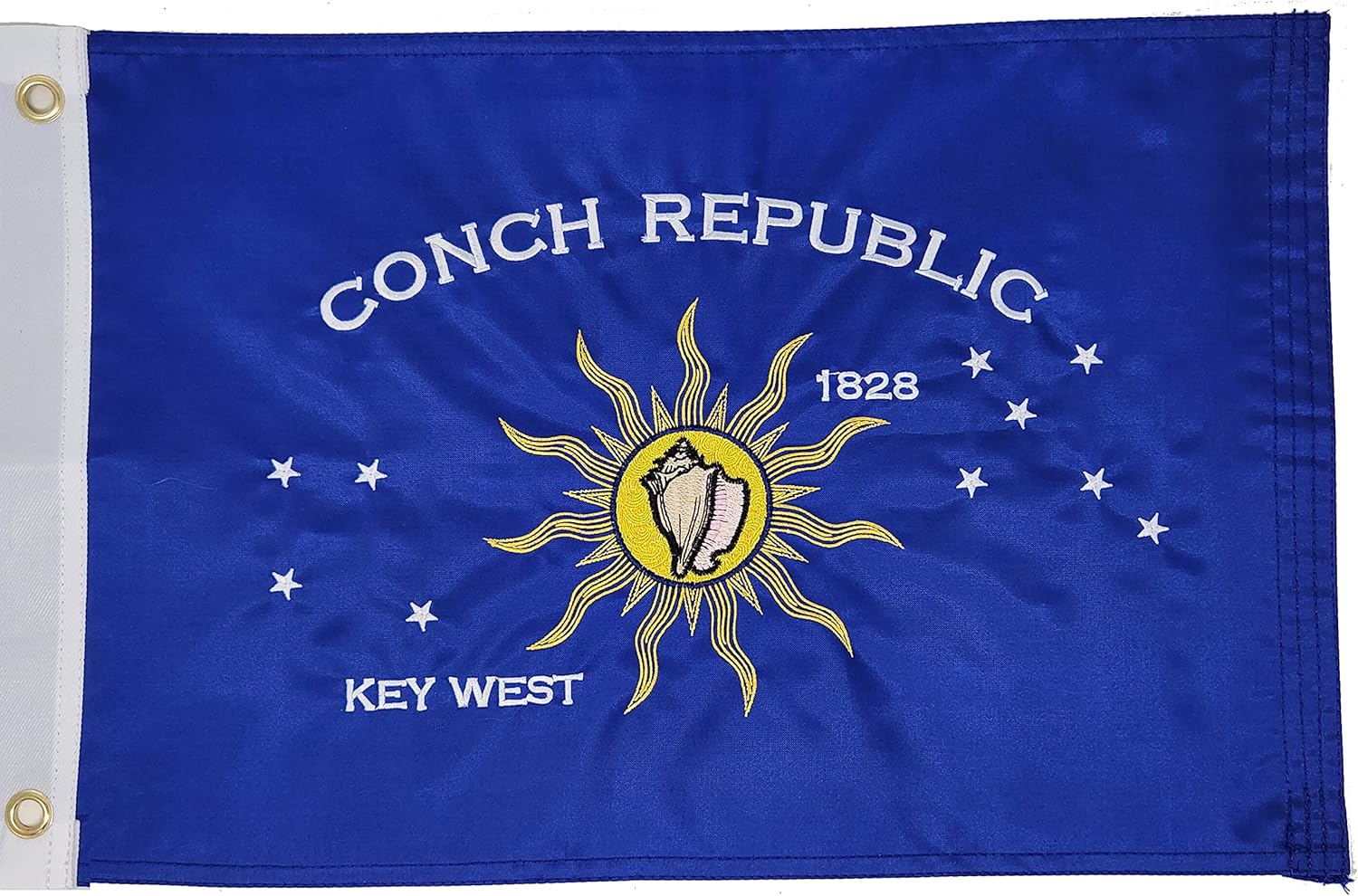 12x18 Embroidered Conch Republic Independence Secession Boat/RV/Bike Flag from Key West Florida Single-Sided 100% Heavy-Duty 300D Nylon