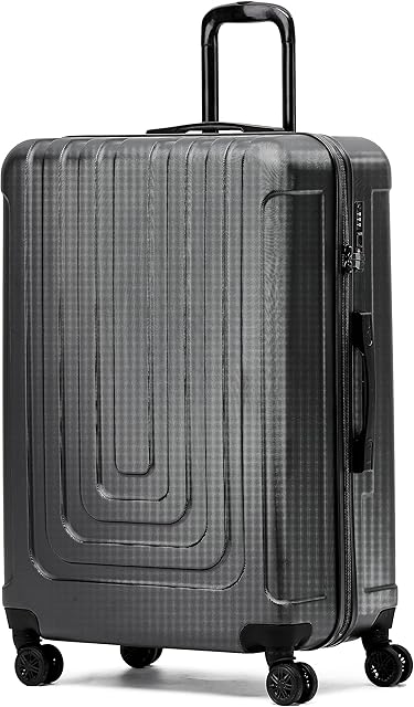 Flight Knight Premium Lightweight Suitcase - Built-in TSA Lock - 8 Spinner Wheels - ABS Hard Shell Check in Highly Durable Luggage - Large - 76.5x52x30cm