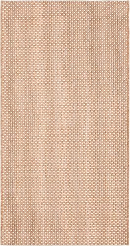 Miniatura 2 de SAFAVIEH - Colección Courtyard CY8521 - Alfombra de 2 pies 7 pulgadas x 5 pies, color natural y crema, para interiores y exteriores, para vestíbulo,
