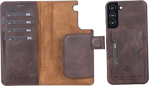 Miniatura 57 de Venito Funda tipo cartera para iPhone 15 con tarjetero y bloqueo RFID, funda de cuero para teléfono, funda desmontable de 6.1 pulgadas, Florencia