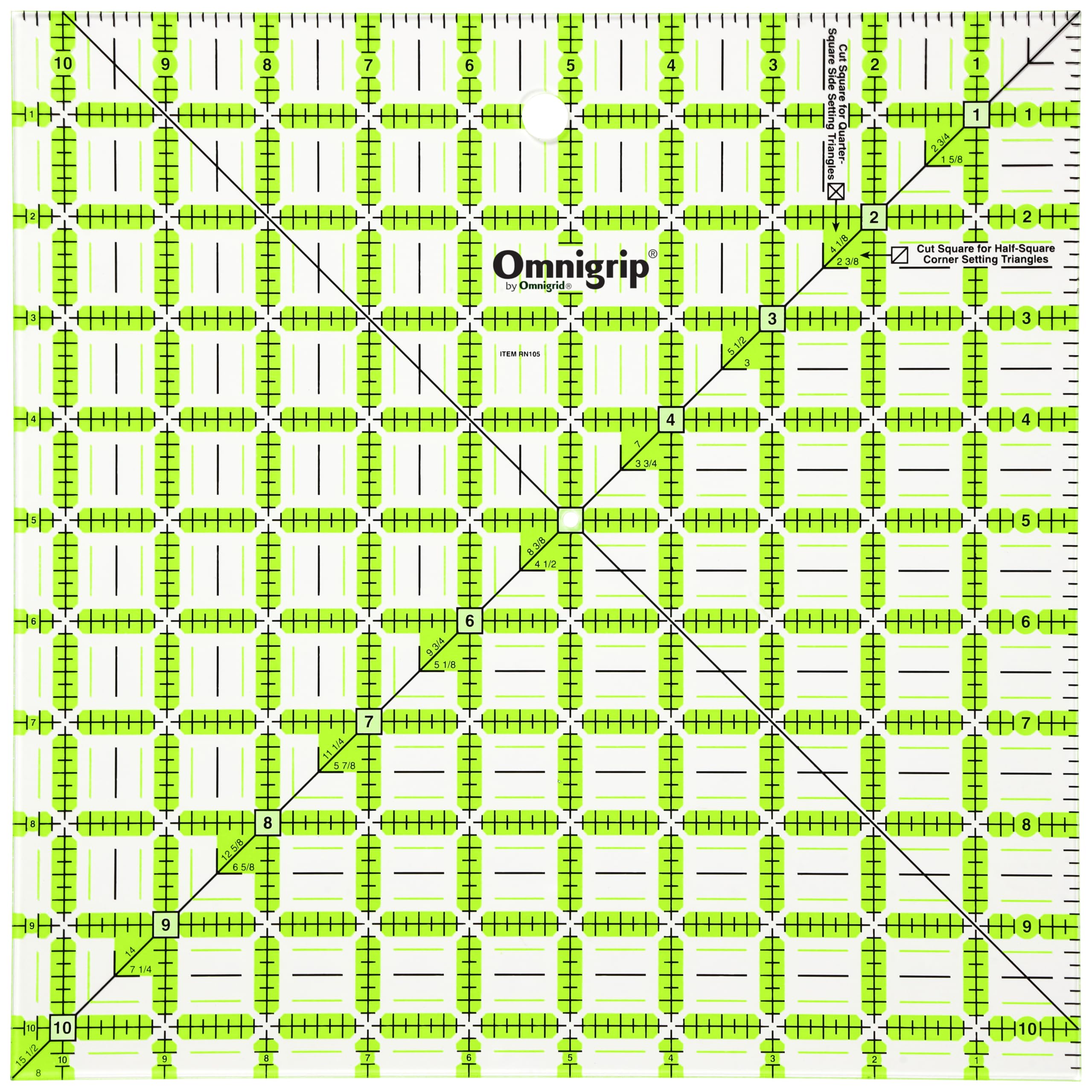 Omnigrid RN105 Righello antiscivolo, 10-½" x 10-½"