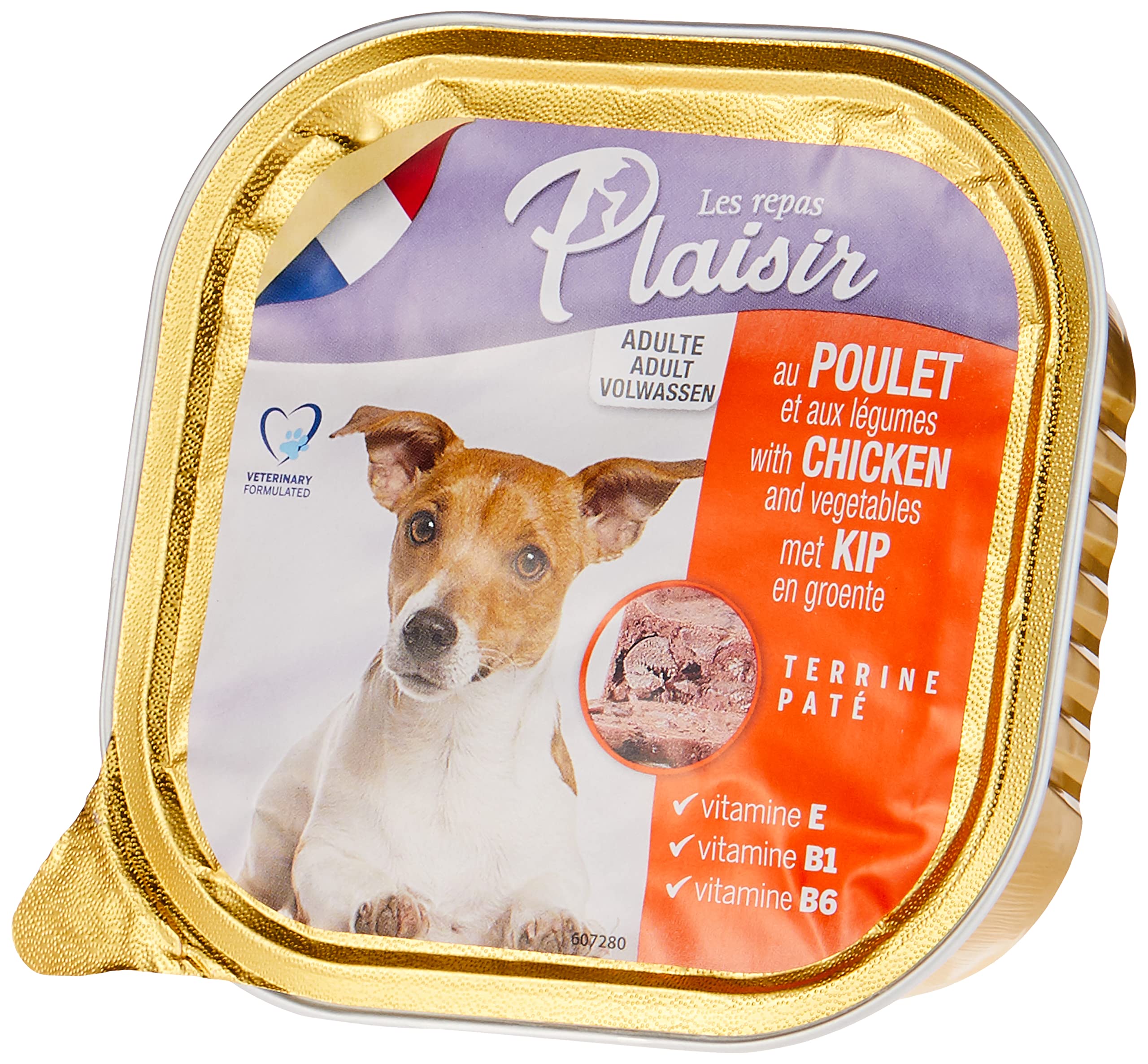 PlaısırPremium Chicken Paté for Dogs – 300g Tray – Rich Flavor, Supports Lean Muscle