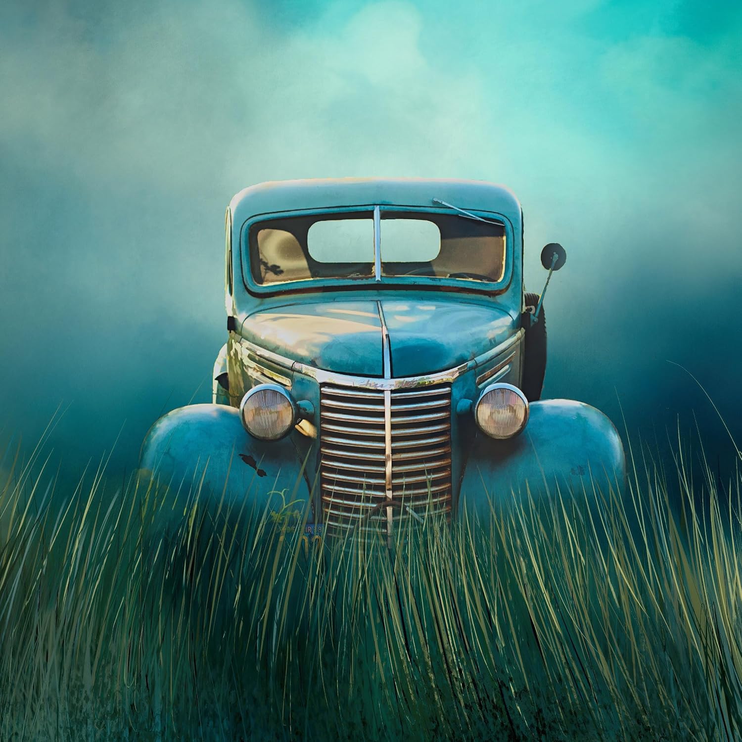 Amazon Classic Turquoise Truck Quilt Panel TVT 001 Panel Size amazon-classic-turquoise-truck-quilt-panel-tvt-001-panel-size