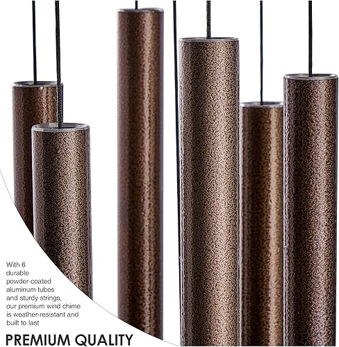 Miniatura 4 de Campanillas de viento para tono profundo exterior  Campanillas de viento de 38 pulgadas para exteriores, tono profundo, campanillas de viento al