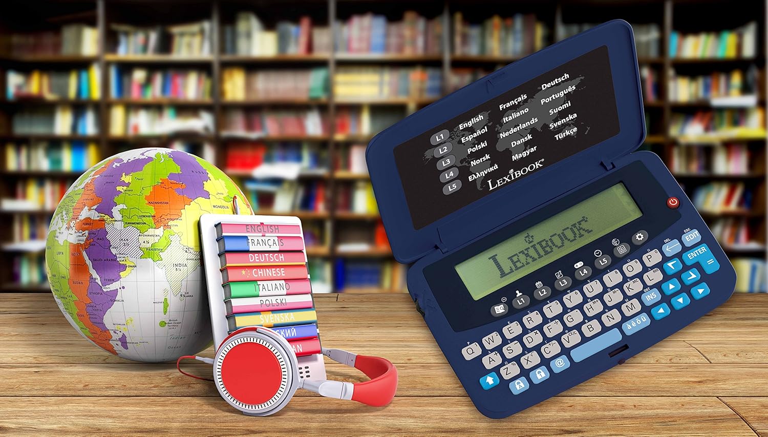 Lexibook 15-Language Translator, Integrated Euro Converter, Battery, Purple/Black, NTL1570