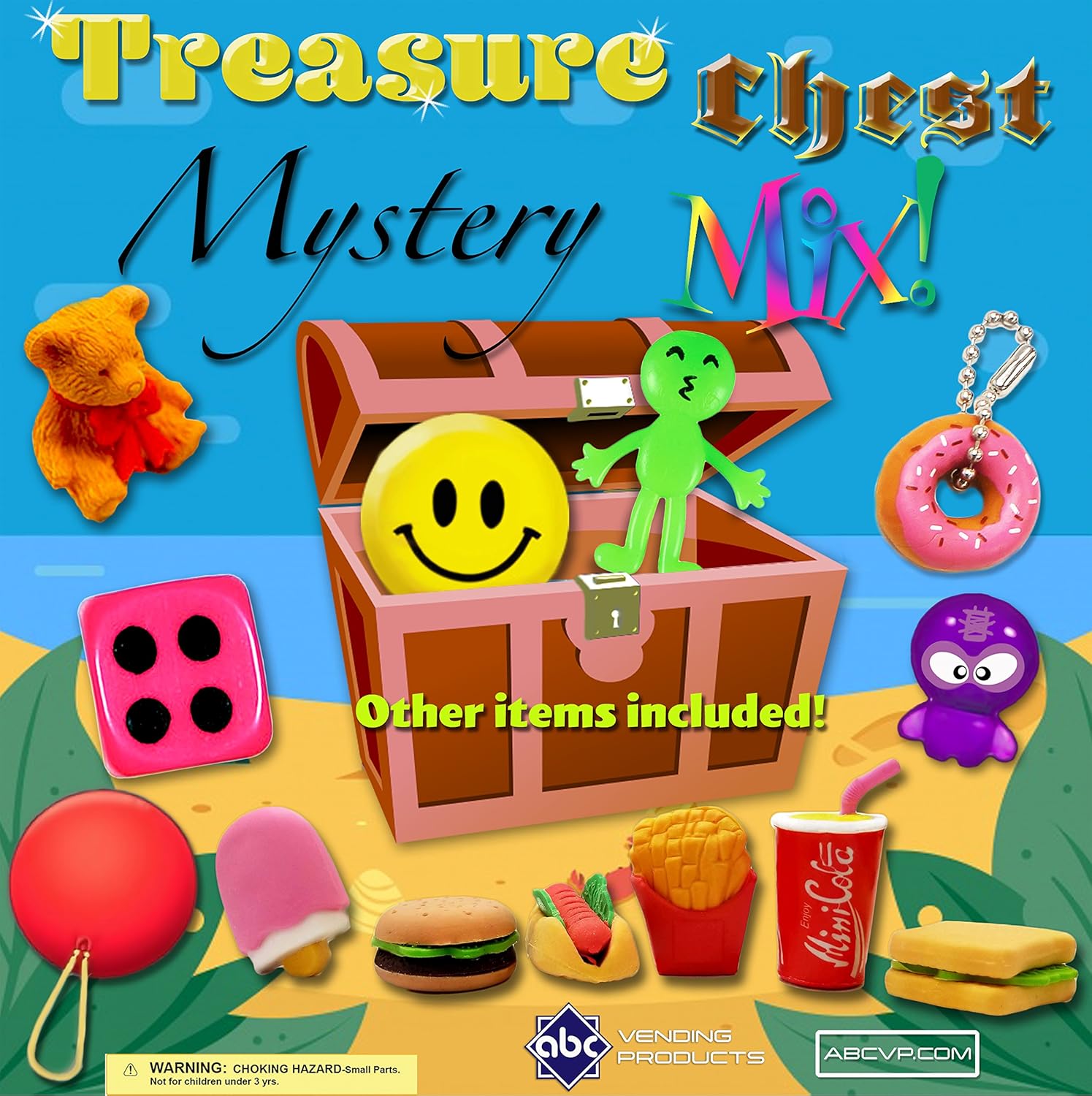 Treasure Chest MYSTERY Mix Toys in 2 Inch Vending Capsules