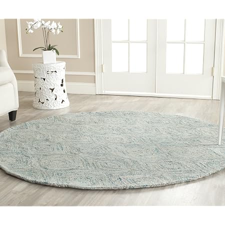 Tapis En Laine Safavieh Marbella – 8'x10', Ivoire, Conception Contemporaine, épaisseur 0,8 Cm